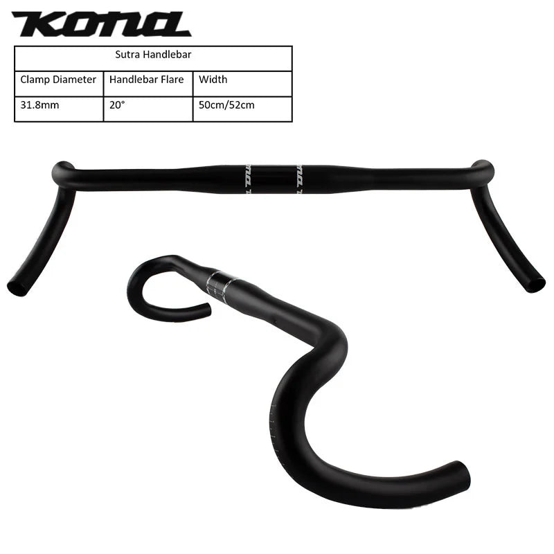 Handlebars - CMPHBSUT50 - Adventure Drop Bar Black 50cm